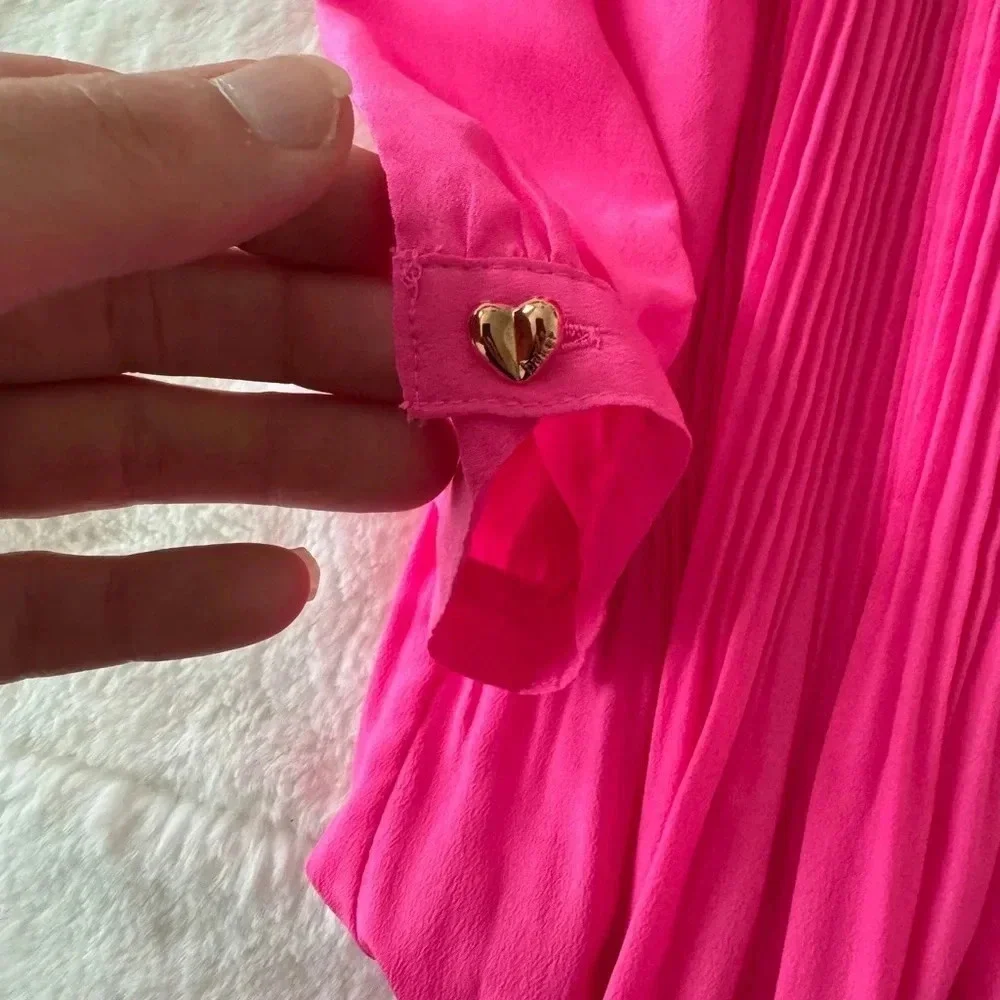 Ted baker girls bright Barbie pink dress tunic top size 5